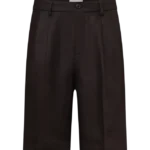 Bundfalten Short im Relaxed Fit in reinem Leinen