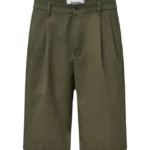Bundfalten Short in reiner Baumwolle