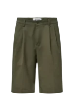 Bundfalten Short in reiner Baumwolle