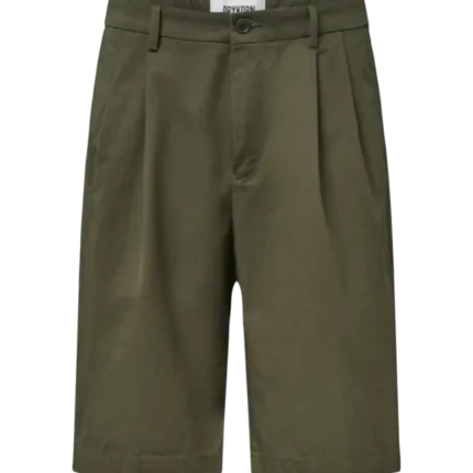 Bundfalten Short in reiner Baumwolle
