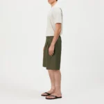 Bundfalten Short in reiner Baumwollevf