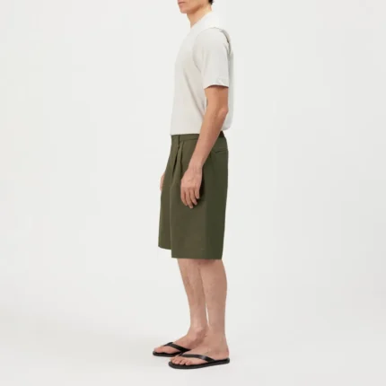 Bundfalten Short in reiner Baumwollevf