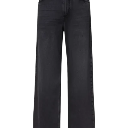 Jeans mit weitem Beinverlauf in Black Denim