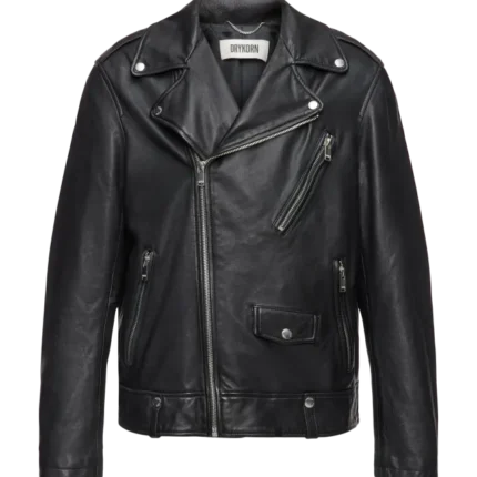 Klassische Bikerjacke in Leder