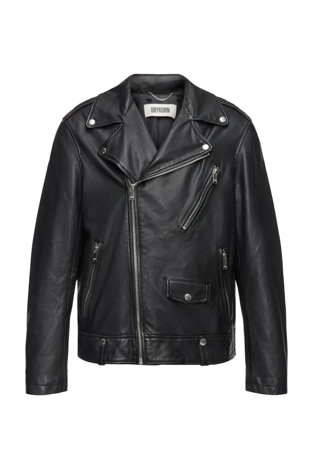 Klassische Bikerjacke in Leder Klassische Bikerjacke in Leder