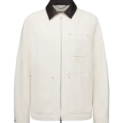 Relaxed Fit Workwear Zip Jacke in Canvas