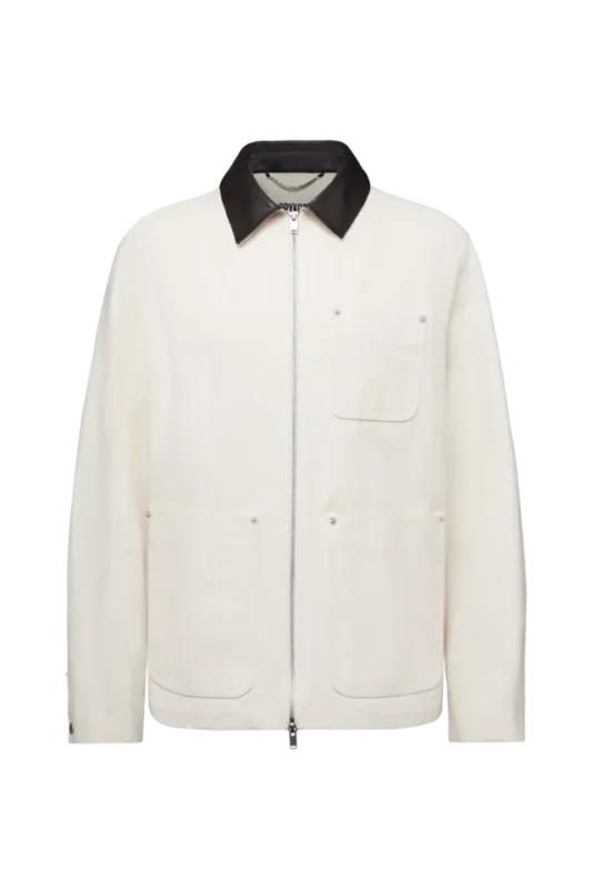 Relaxed Fit Workwear Zip Jacke in Canvas