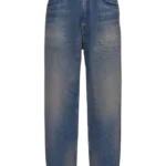 Tapered Jeans in Mid Blue Denim