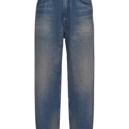 Tapered Jeans in Mid Blue Denim