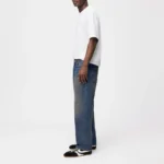 Tapered Jeans in Mid Blue Denim f