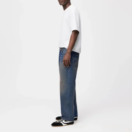 Tapered Jeans in Mid Blue Denim f